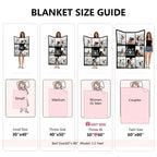 Pastel Floral Print Teddy 2D-Style Plush Throw Blanket, Super Soft Lightweight All-Season Bedding, Cute Kawaii Kids' Bedroom Decor, Holiday Birthday Christmas Gift for Children